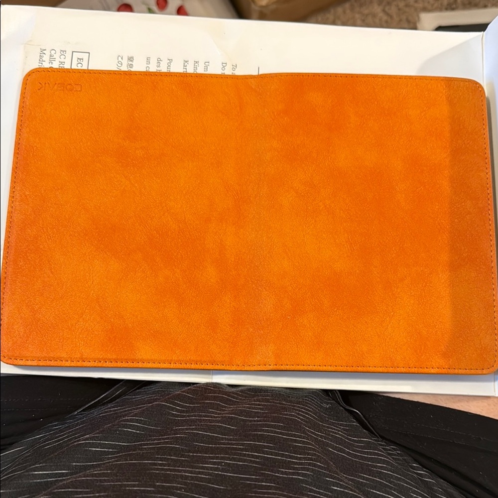 Orange Leather Cover for tablet fits gen 11 kindle